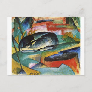 Schlafen Deer von Franz Marc Postkarte