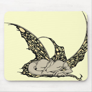 Schlafen Dragonette (gelbes) Mousepad