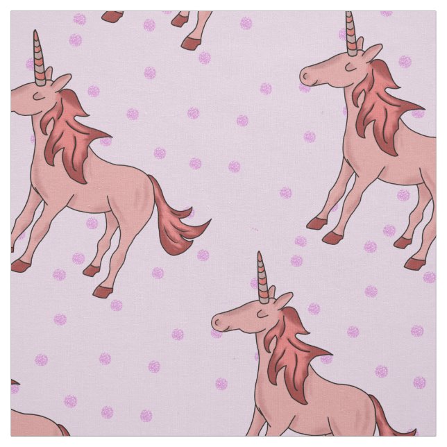 Schlafen Hübsch Rosa Einhorn Stoff (Muster)