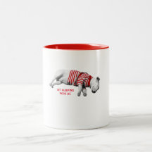 SCHLAFEN HUND 2 Tone Kaffee Tasse. 2 Größen