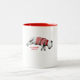 SCHLAFEN HUND 2 Tone Kaffee Tasse. 2 Größen Zweifarbige Tasse