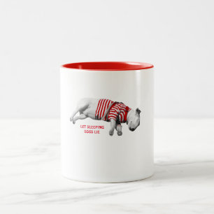 SCHLAFEN HUND 2 Tone Kaffee Tasse. 2 Größen Zweifarbige Tasse