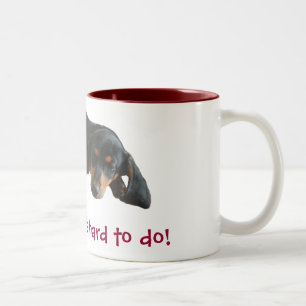 Schlafen in Kaffee-Tasse Zweifarbige Tasse