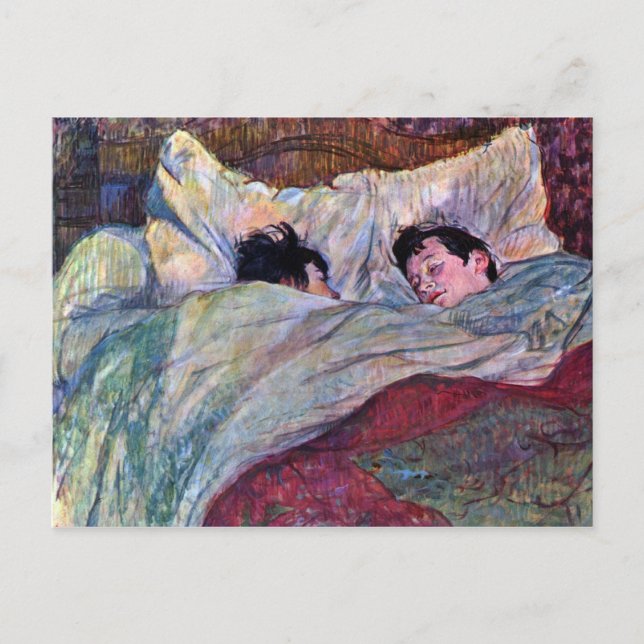 Schlafen in Toulouse-Lautrec Postkarte (Vorderseite)