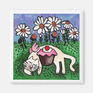 Schlafen Kitty Angel Magnet