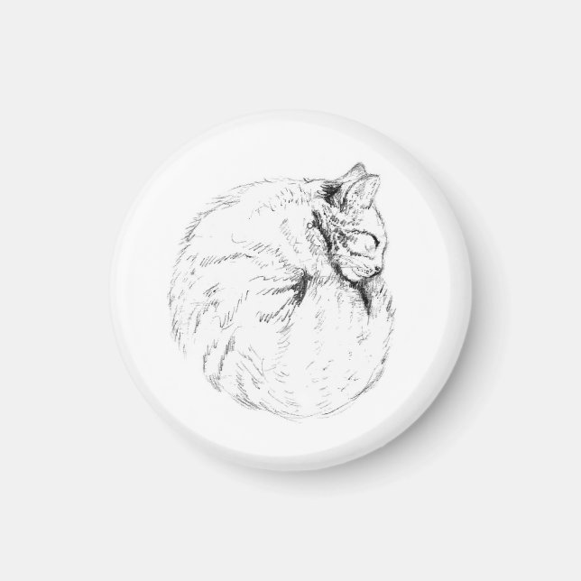 Schlafen Kitty Magnet (Vorne)