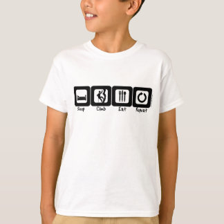 Schlafen klettern essen Wiederholung T-Shirt