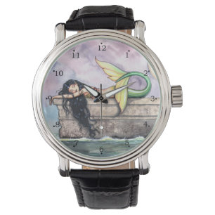 Schlafen Mermaid Fantasy Art von Molly Harrison Armbanduhr