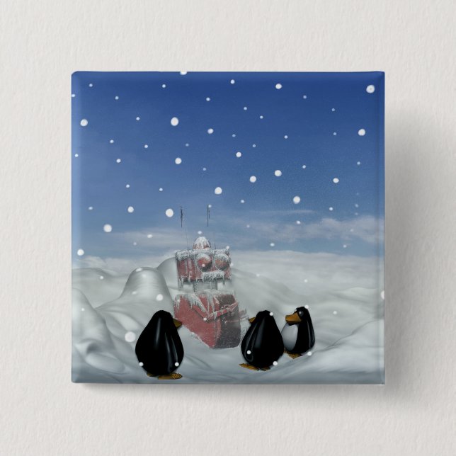 Schlafen mit dem Pinguin-Button Button (Vorderseite)