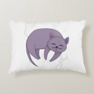 Schlafen mit grauem Katzen und Kletterdoodles Dekokissen