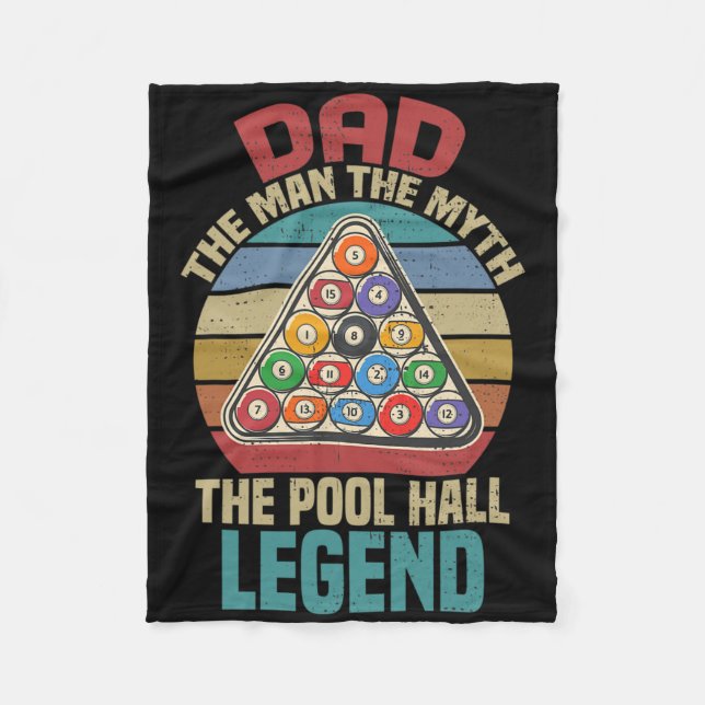 Schlafen mit Pool Player Funny Billiard Rack Pool Fleecedecke (Vorderseite)