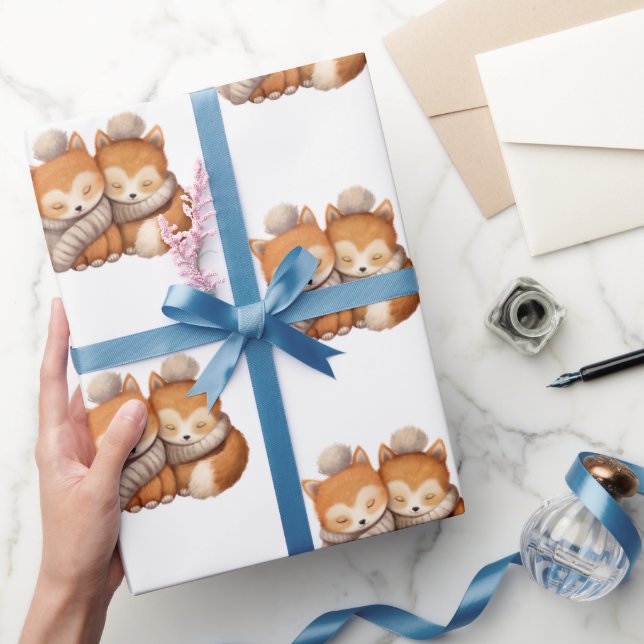 Schlafen mit zwei Babyfüßern Geschenkpapier (Schenken)