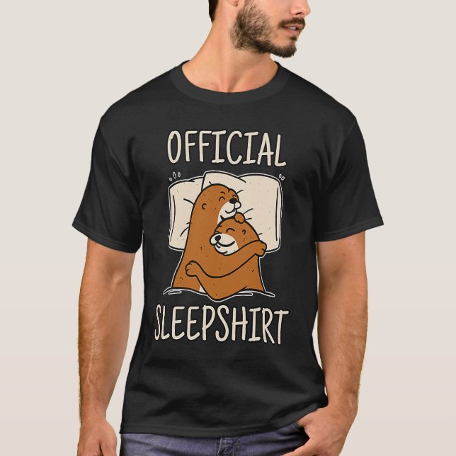 Schlafen Otter perfekt für den Otterschlafen T-Shirt (Vorderseite)