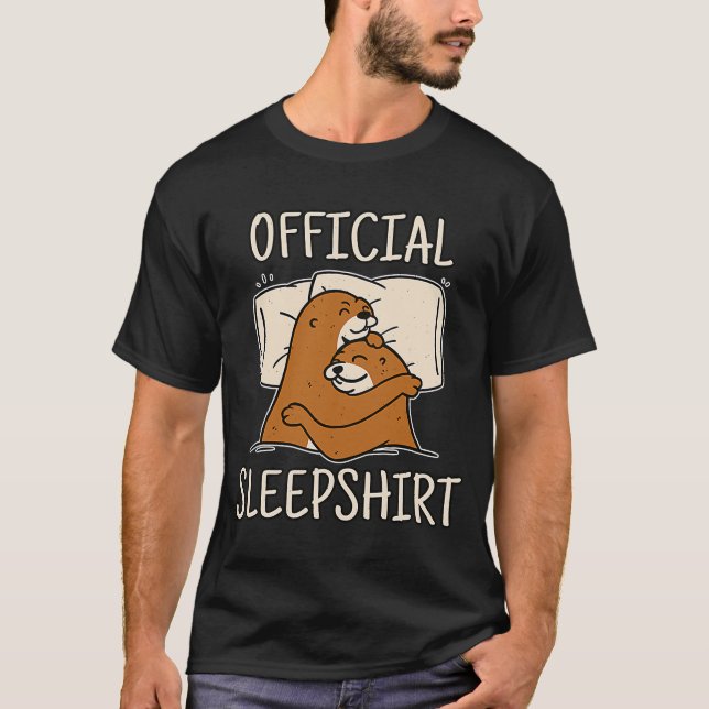 Schlafen Otter perfekt für den Otterschlafen T-Shirt (Vorderseite)