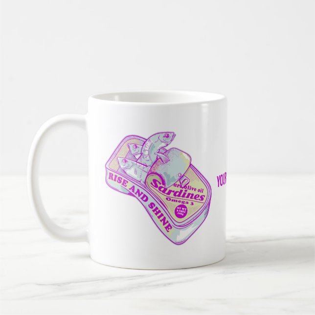 SCHLAFEN SARDINEN RISE UND SCHEIN KAFFEETASSE (Links)