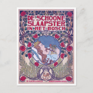 Schlafen Schönheit, Deckkunst, Van Caspel Postkarte