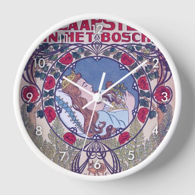 Schlafen Schönheit, Deckkunst, Van Caspel Uhr (Vorderseite)