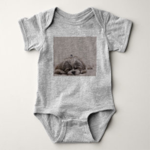 Schlafen Shih tzu Baby-Bodysuit, Schlafenhund Baby Strampler