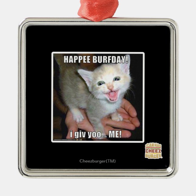 SCHLAFEN SIE DEN URLAUB! SILBERNES ORNAMENT (Vorne)