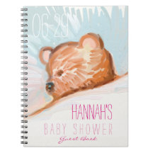 Schlafen Teddy Bear Baby Dusche Gästebuch 2