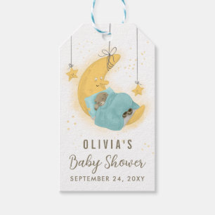 Schlafen Teddy Bear Boy Moon Baby Dusche Vielen Da Geschenkanhänger