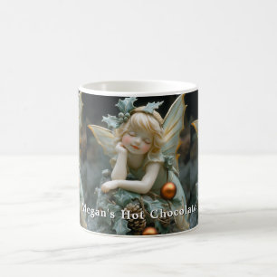 Schlafen Weihnachten Fairy Holly Pinecones Kaffeetasse