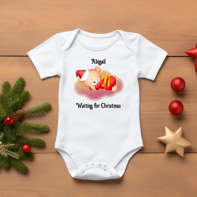 Schlafen Weihnachtsbärchen Baby Bodysuit Baby Strampler (Von Creator hochgeladen)