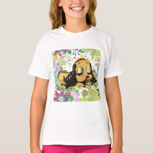 Schlafen Welpen Hund Cartoon Tiere Art T-Shirt