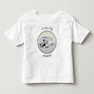 Schlafen Welpenmalerei Original Hundekunst Kleinkind T-shirt
