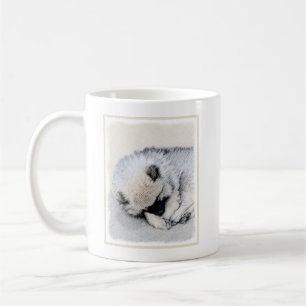 Schlafen Welpenmalerei Original Hundekunst Tasse