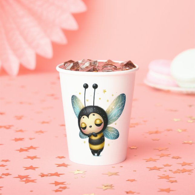 Schlafen Whimsical Biene Pappbecher (Insitu)
