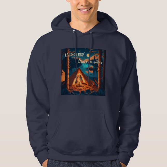 Schlafen wir unter den Sternen! | Camping Art Hoodie (Vorderseite)