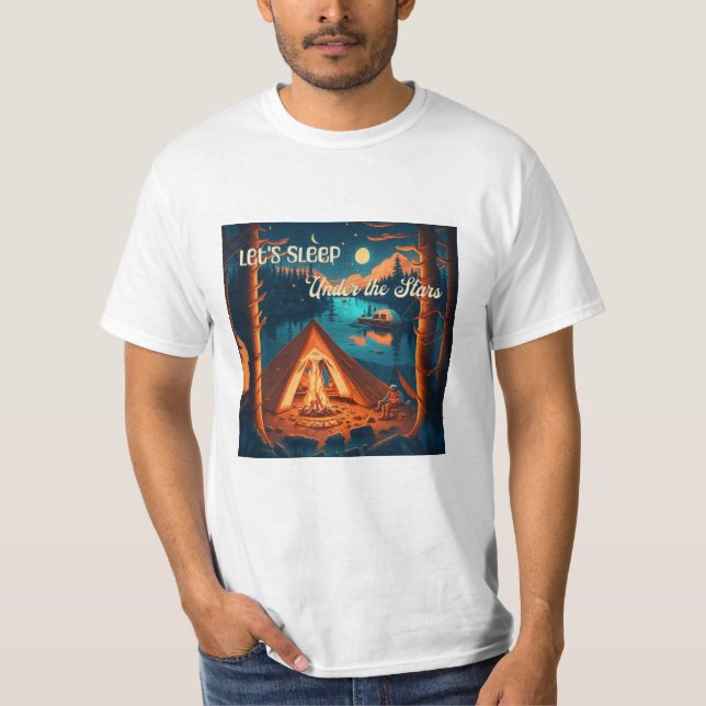 Schlafen wir unter den Sternen! | Camping Art T-Shirt (Vorderseite)