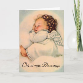 Schlafenbaby-Engels-Weihnachten Feiertagskarte