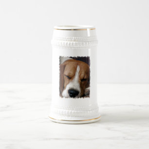 SchlafenBeagle-Bier Stein Bierglas