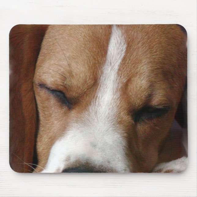 SchlafenBeagle-Mausunterlage Mousepad (Vorne)