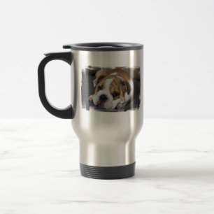 Schlafenbulldoggen-Reise-Tasse Reisebecher