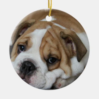 Schlafenbulldoggen-Verzierung Keramikornament