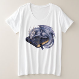 Schlafend auf Grimoire, Magischer Drache Große Größe T-Shirt