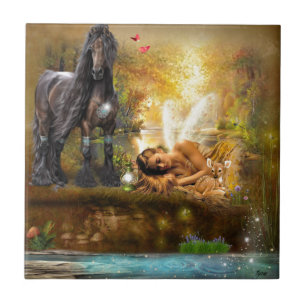 Schlafend Fee träumen Fliese