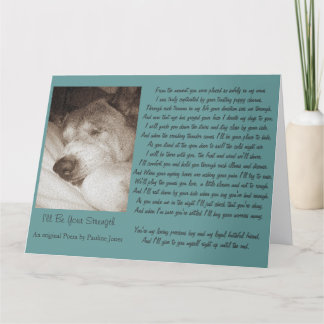 Schlafende alte akita Hund Tier Beileid Gedicht gr Karte