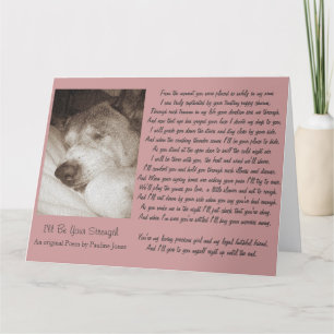 Schlafende alte akita Hund Tier Beileid Gedicht gr Karte