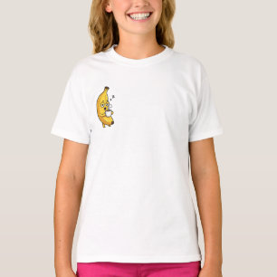 Schlafende Banane, die morgens Kaffee trinkt, Kind T-Shirt