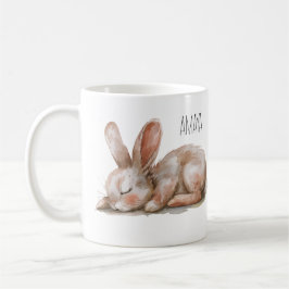 Schlafende Bunny Neutral Farben Kaffeetasse
