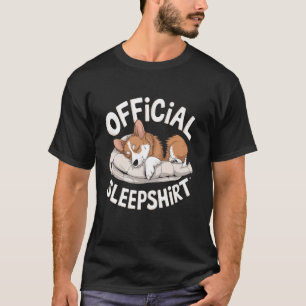 Schlafende Corgi-Schlafanzug Hundeliebhaber-Gesche T-Shirt