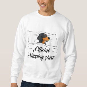 Schlafende Dackel Pajamas Dog Lover Geschenk Offiz Sweatshirt
