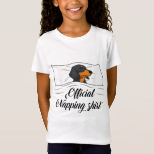 Schlafende Dackel Pajamas Dog Lover Geschenk Offiz T-Shirt
