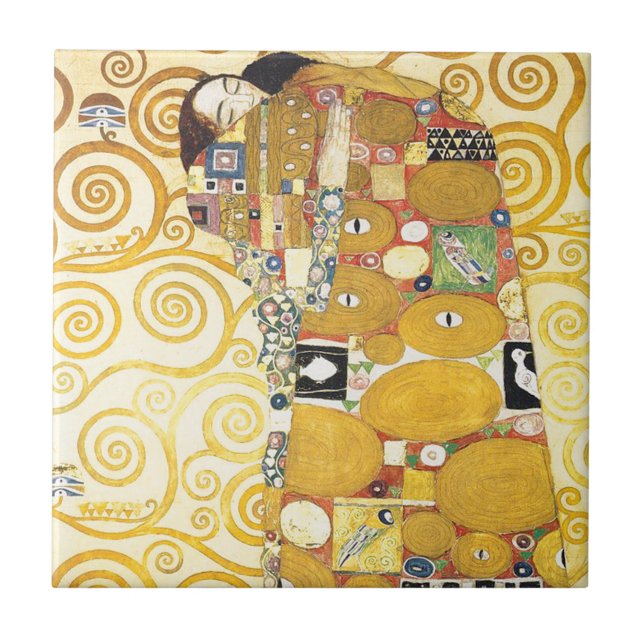 Schlafende Dame Ceramics Gustav-Klimt Fliese (Vorderseite)