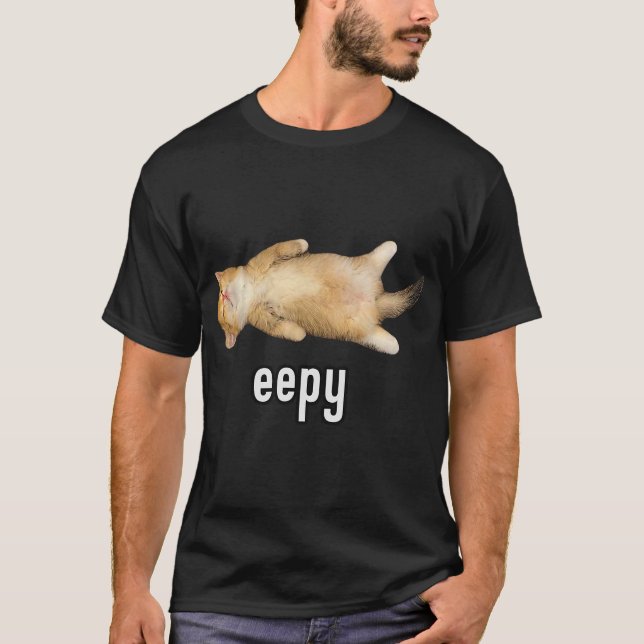 Schlafende Eepy Katze Meme T-Shirt (Vorderseite)