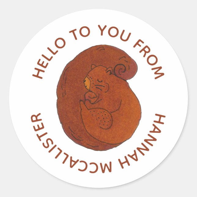 Schlafende Eichhörnchen-Umschlag Aufkleber (Vorderseite)